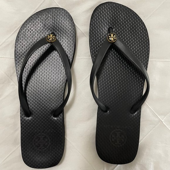 Tory Burch Black Flip Flops | Size 7 - Picture 1 of 3